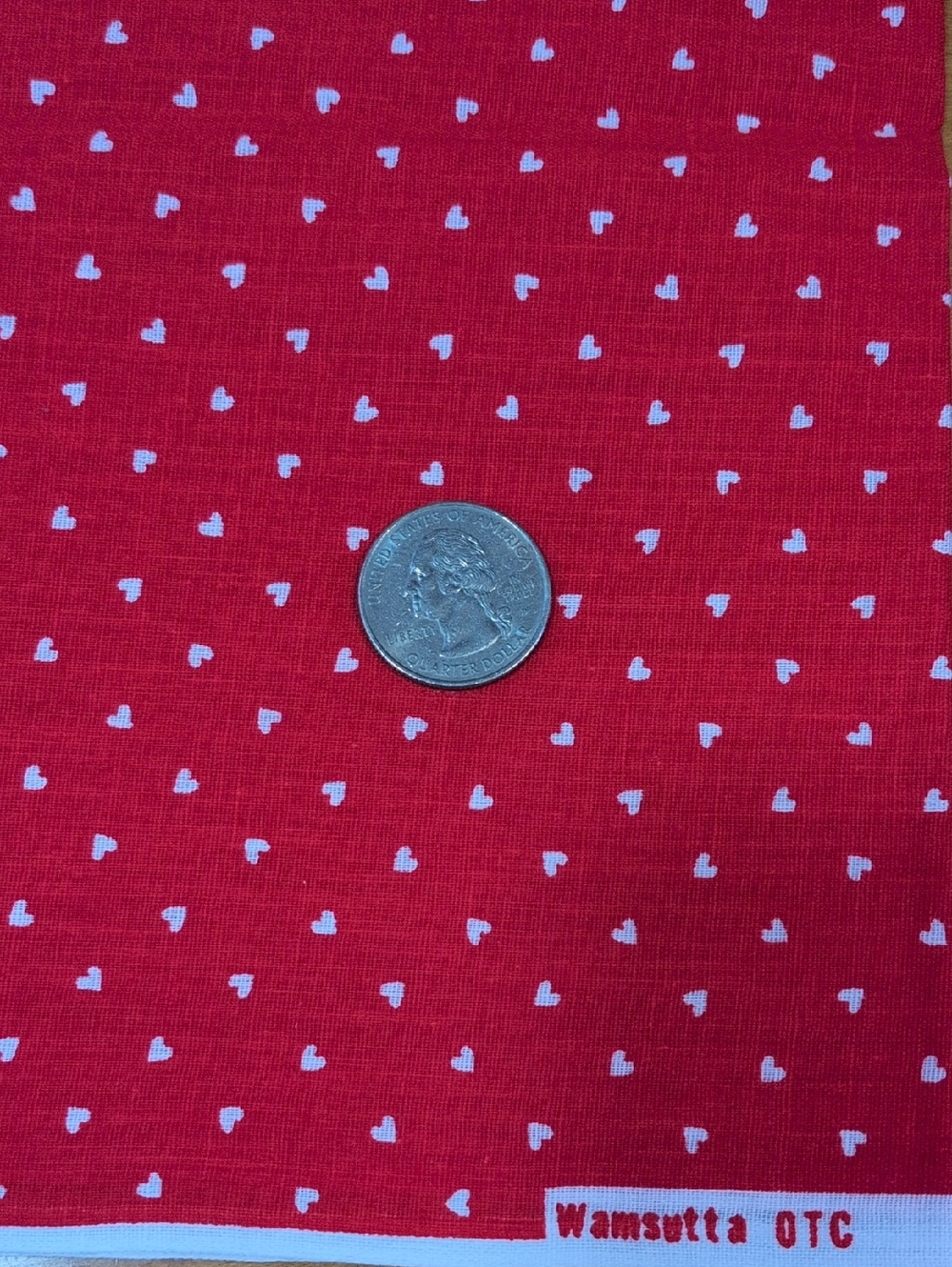 Wamsutta Ditsy Red Heart Cotton Fabric 45" x 1 Yard